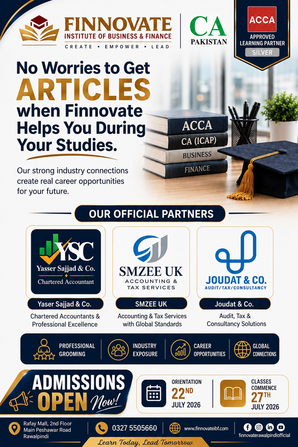 Admission Open in CA and ACCA